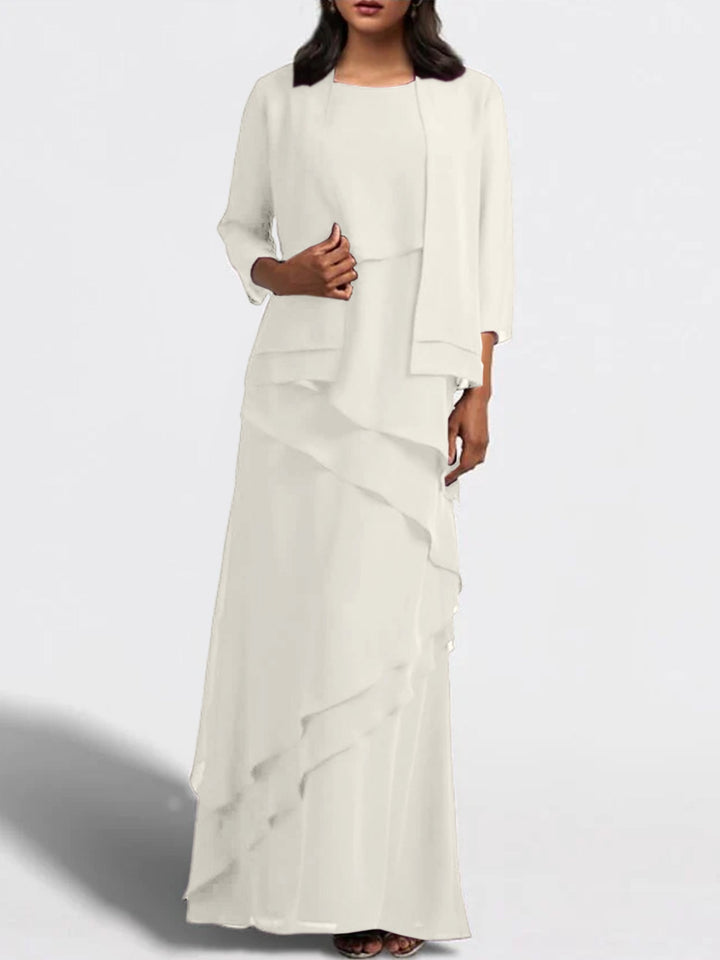 Robes de Mère de la Mariée Fourreau/Colonne Longueur Au Sol avec Veste