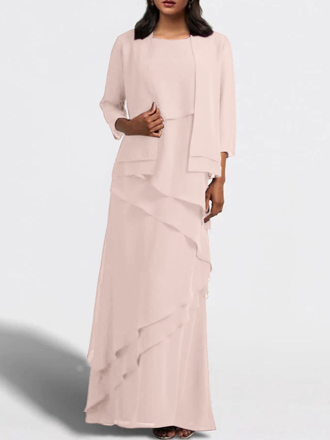 Robes de Mère de la Mariée Fourreau/Colonne Longueur Au Sol avec Veste