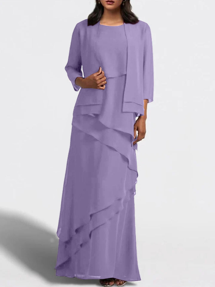 Robes de Mère de la Mariée Fourreau/Colonne Longueur Au Sol avec Veste