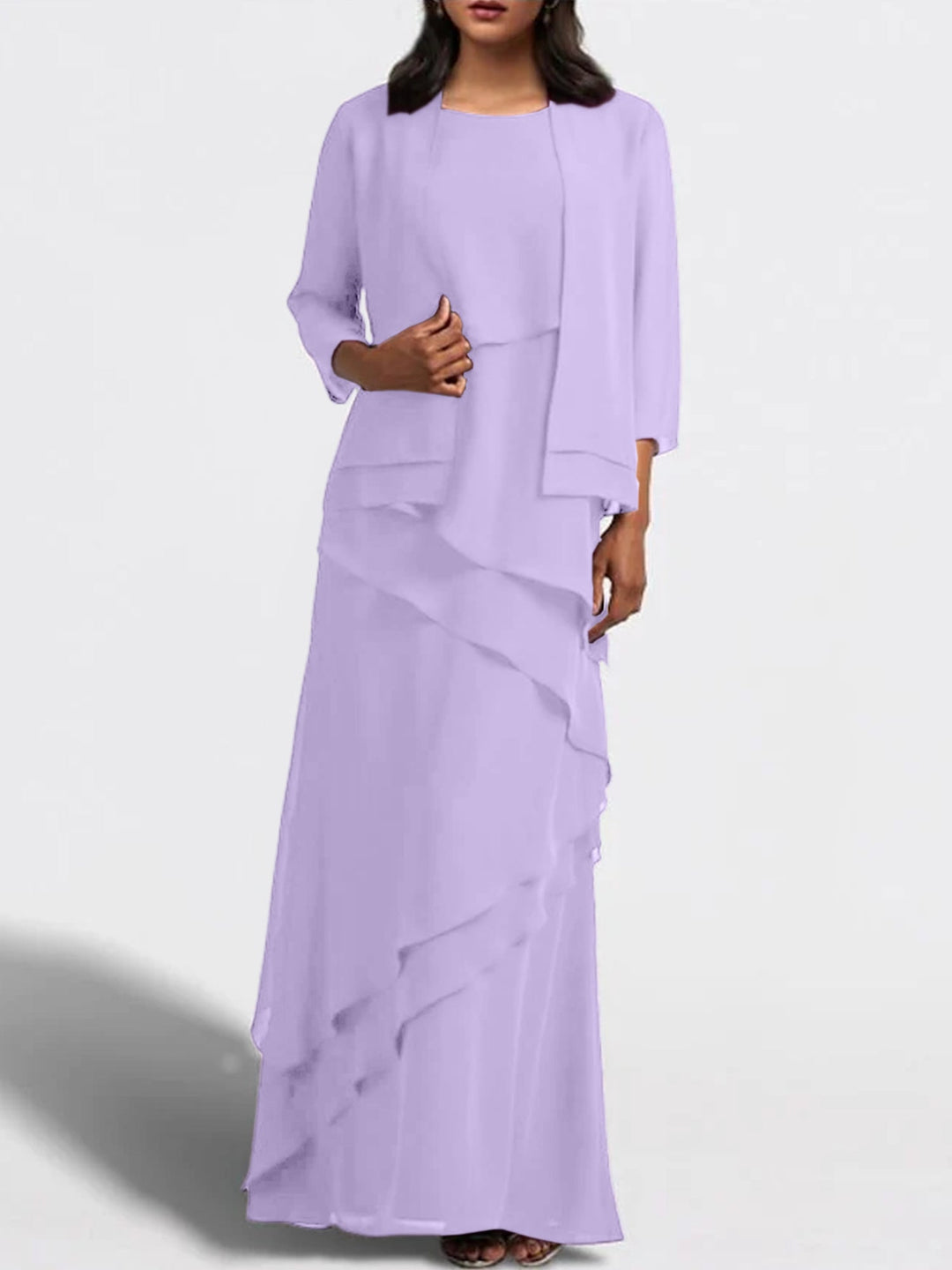 Robes de Mère de la Mariée Fourreau/Colonne Longueur Au Sol avec Veste