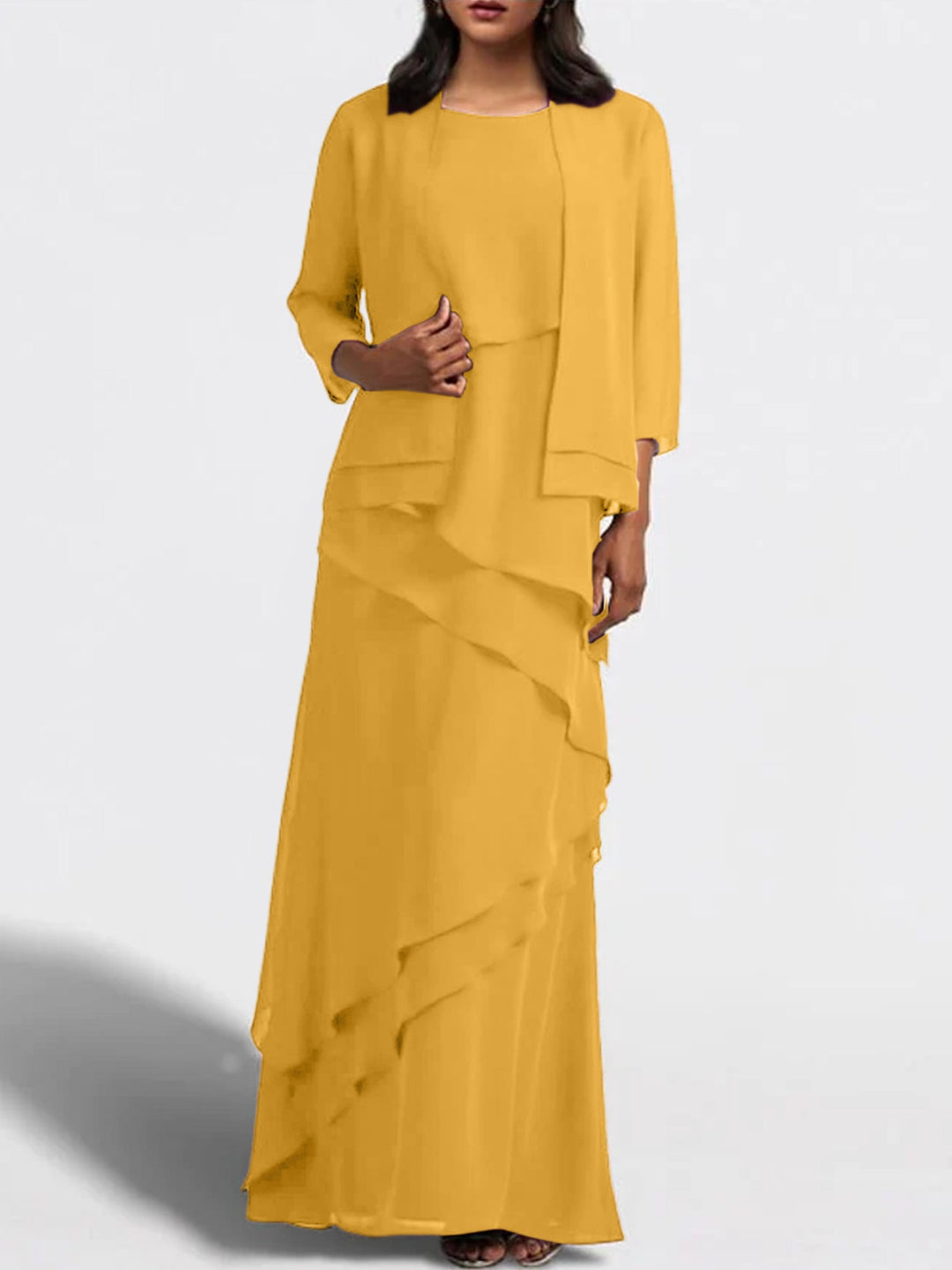 Robes de Mère de la Mariée Fourreau/Colonne Longueur Au Sol avec Veste