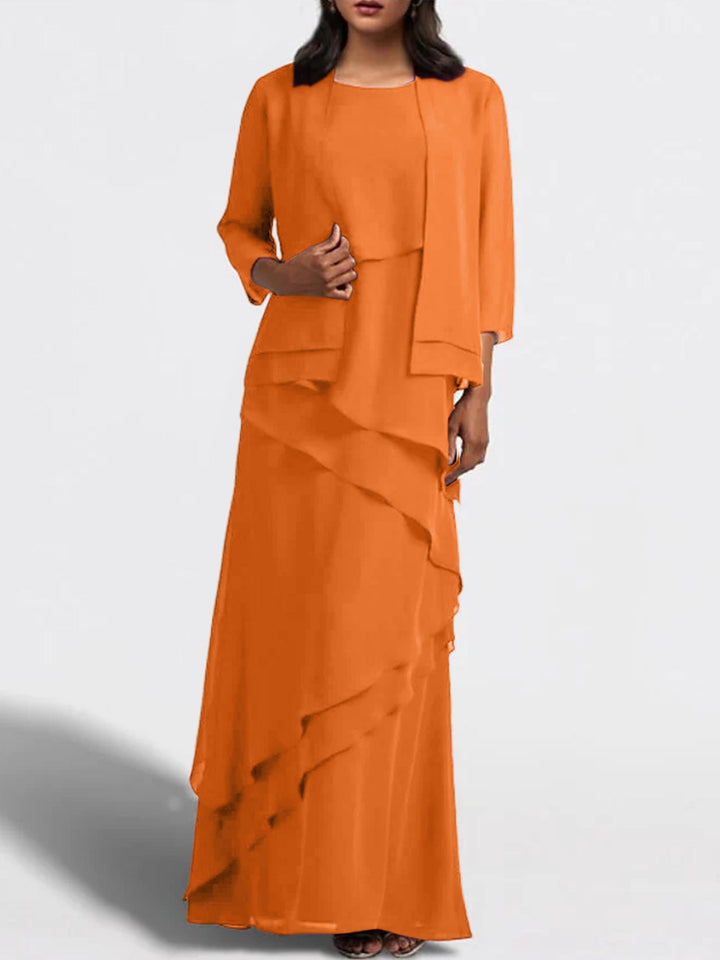 Robes de Mère de la Mariée Fourreau/Colonne Longueur Au Sol avec Veste