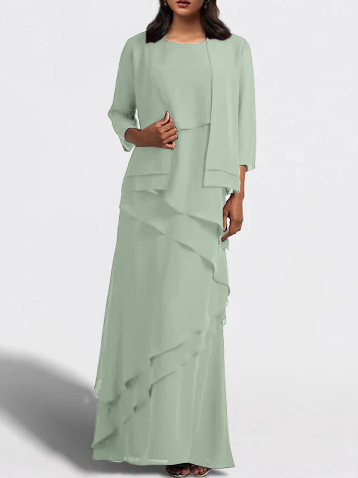 Robes de Mère de la Mariée Fourreau/Colonne Longueur Au Sol avec Veste