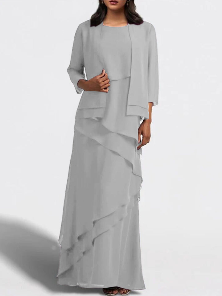 Robes de Mère de la Mariée Fourreau/Colonne Longueur Au Sol avec Veste