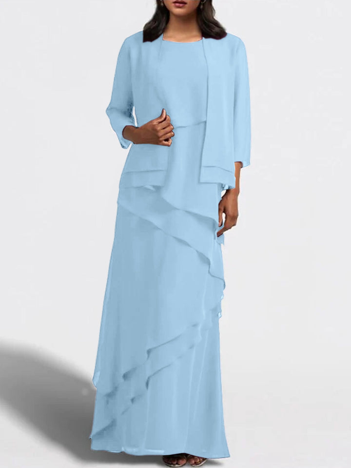 Robes de Mère de la Mariée Fourreau/Colonne Longueur Au Sol avec Veste