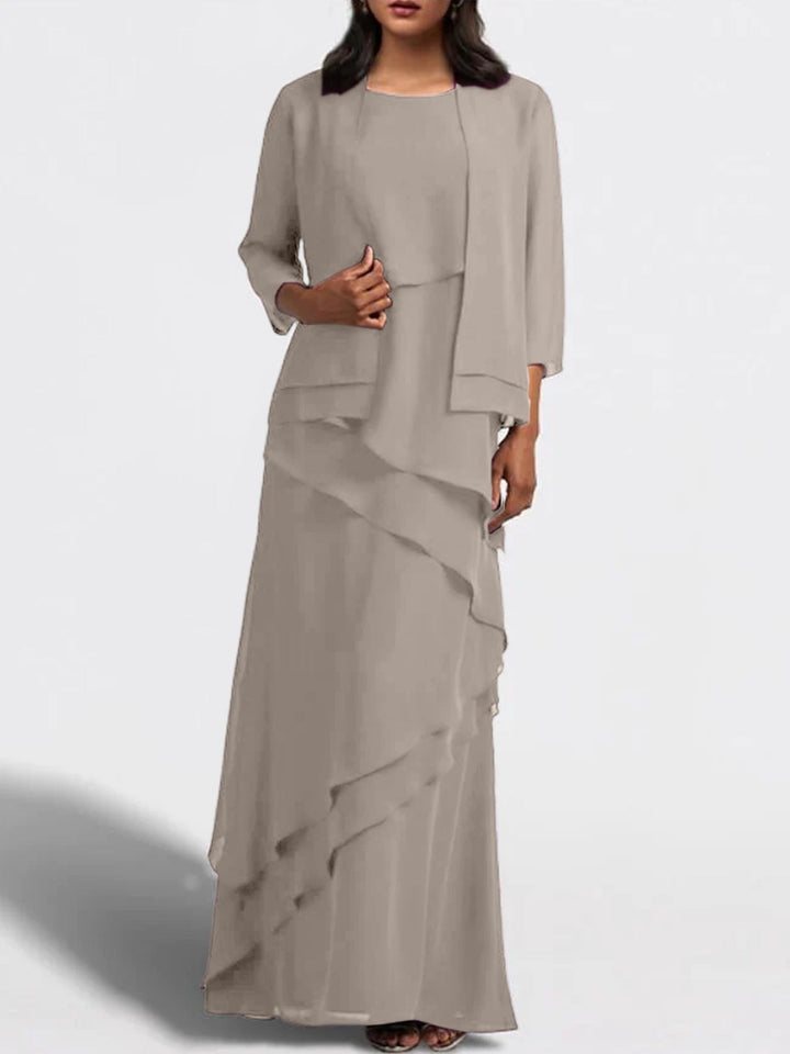 Robes de Mère de la Mariée Fourreau/Colonne Longueur Au Sol avec Veste