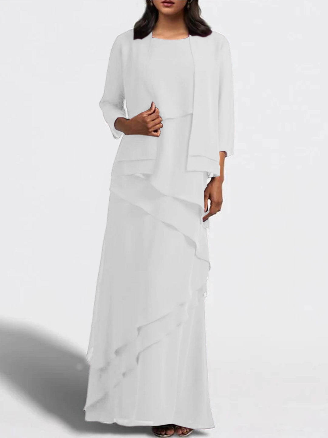 Robes de Mère de la Mariée Fourreau/Colonne Longueur Au Sol avec Veste