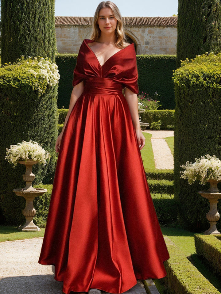 Robes de Mère de la Mariée Coupe A-Line/Princess à Col en V