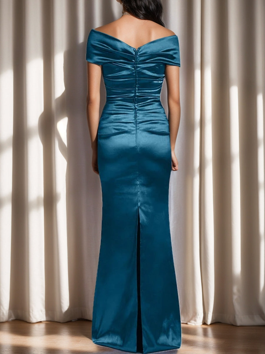 Robes de Mère de la Mariée à Épaules Dénudées, Forme Fourreau/Colonne