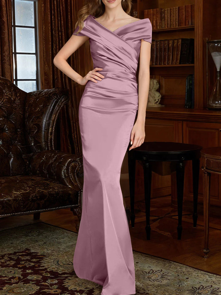 Robes de Mère de la Mariée à Épaules Dénudées, Forme Fourreau/Colonne