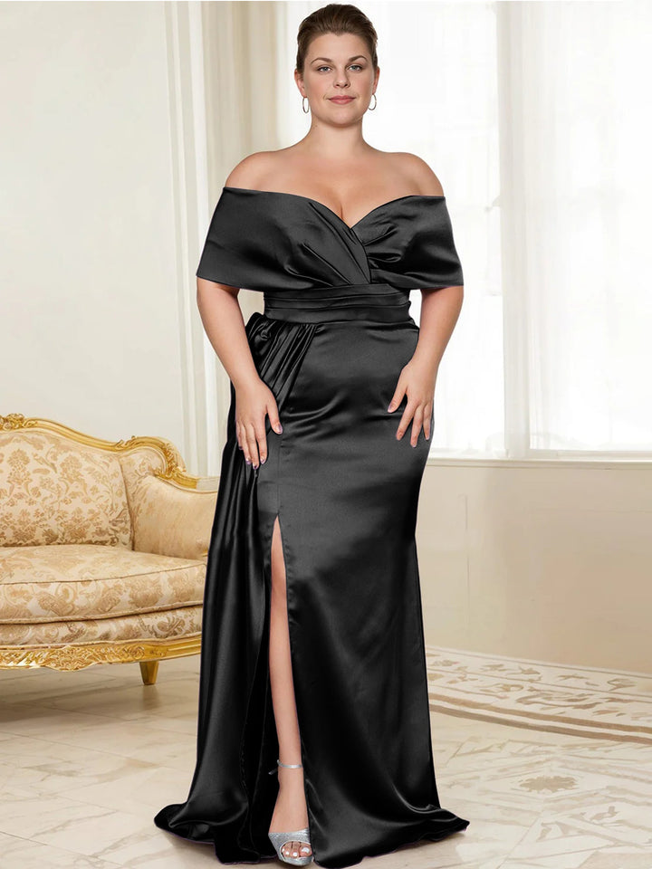 Robes de Mère de la Mariée Trompette/Sirène à Épaules Dénudées