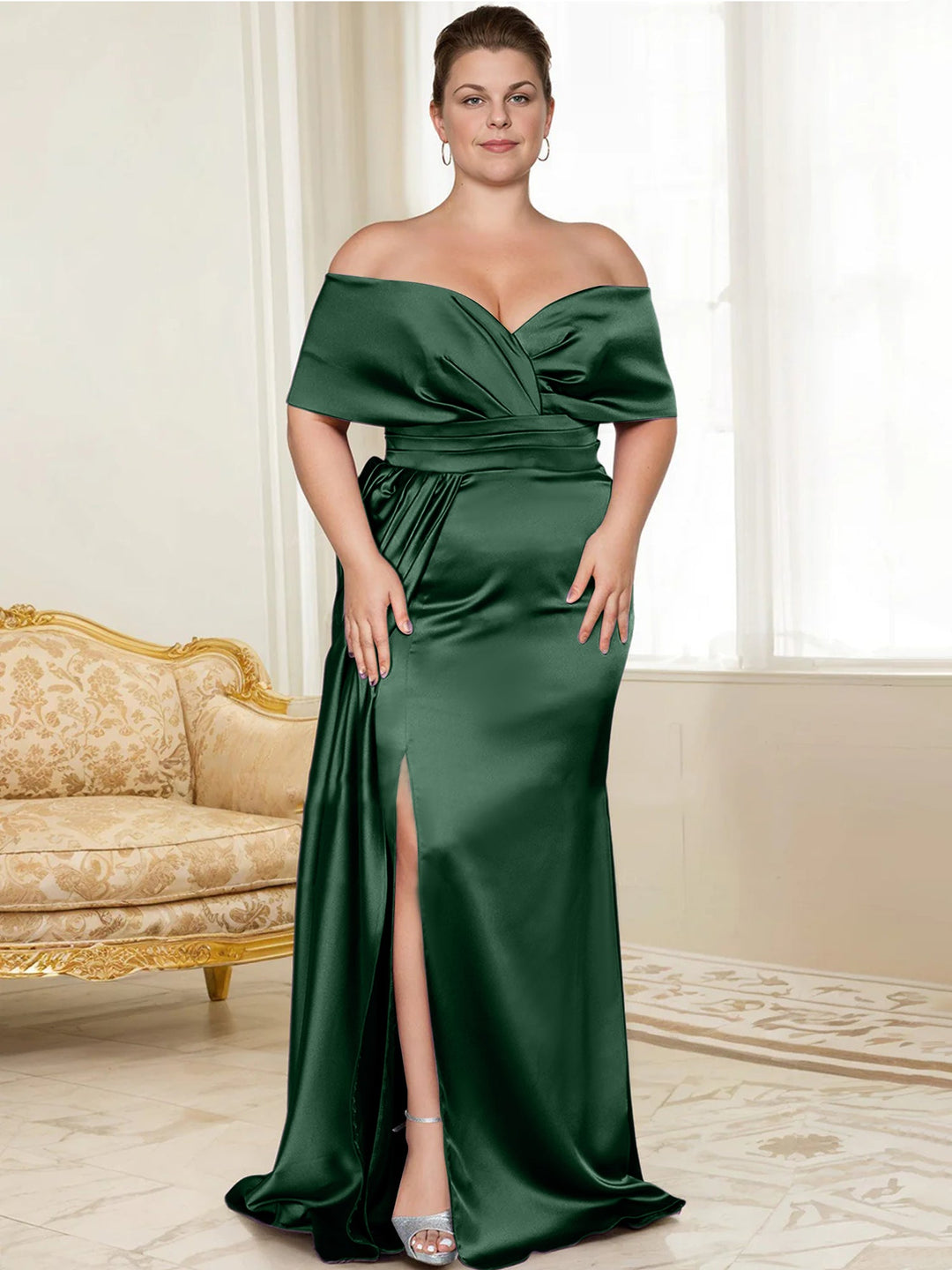 Robes de Mère de la Mariée Trompette/Sirène à Épaules Dénudées