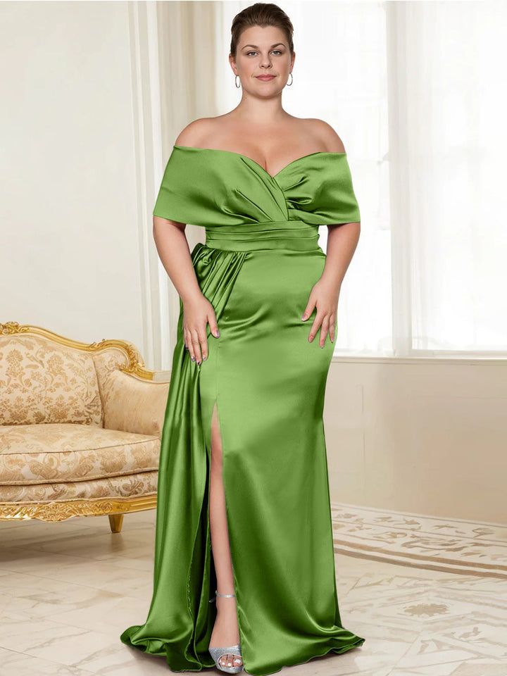 Robes de Mère de la Mariée Trompette/Sirène à Épaules Dénudées