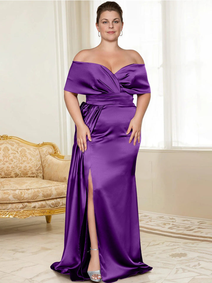 Robes de Mère de la Mariée Trompette/Sirène à Épaules Dénudées