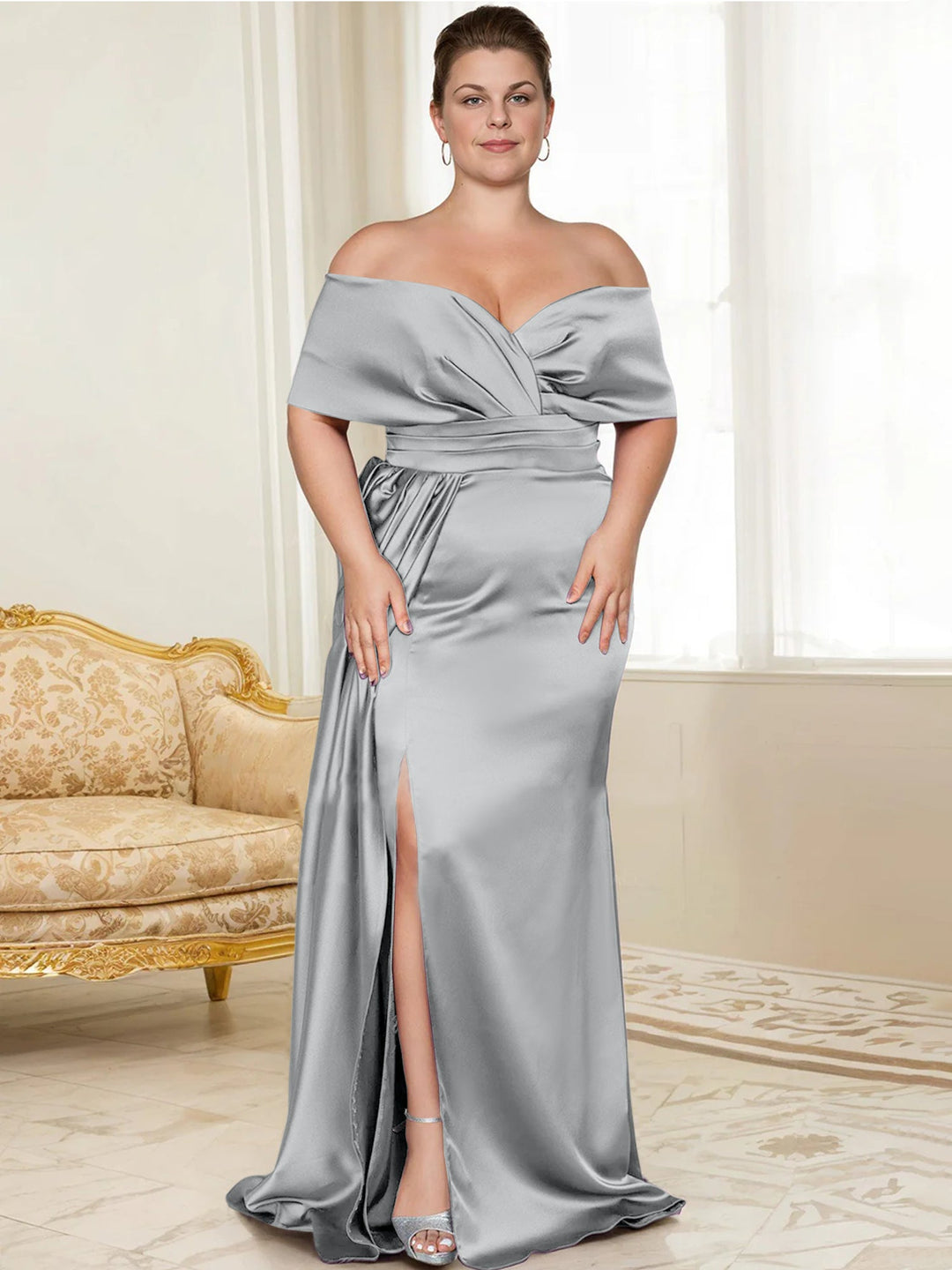 Robes de Mère de la Mariée Trompette/Sirène à Épaules Dénudées