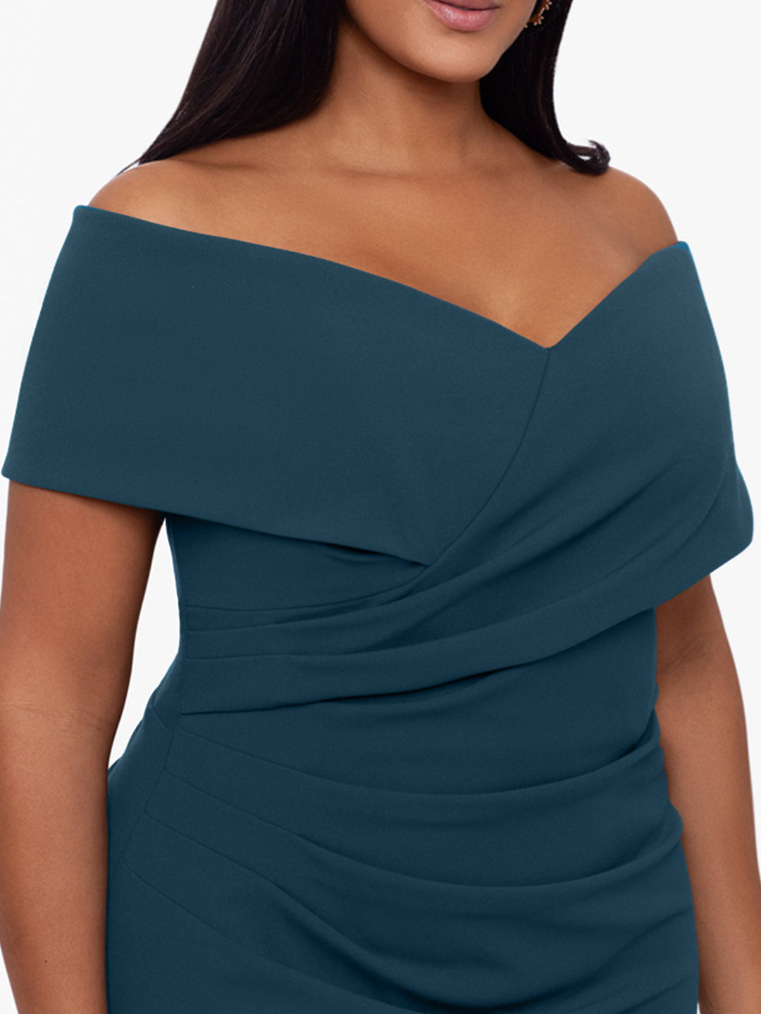 Robe de Mère de la Mariée Grande Taille, Style Trompette/Sirène, Épaules Dénudées, Sans Manches, Longueur Au Sol