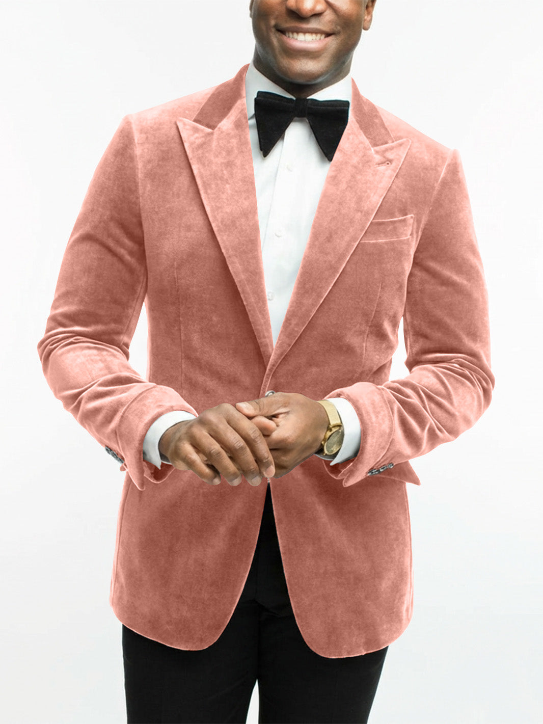Veste Habillée en Velours à Un Bouton et à Coupe Ajustée pour Homme, Verte