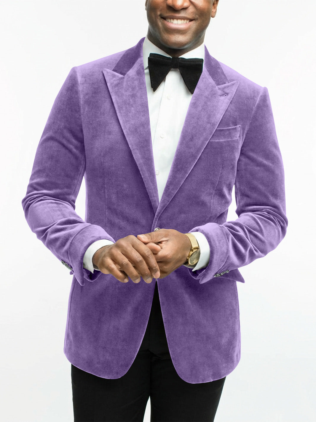 Veste Habillée en Velours à Un Bouton et à Coupe Ajustée pour Homme, Verte