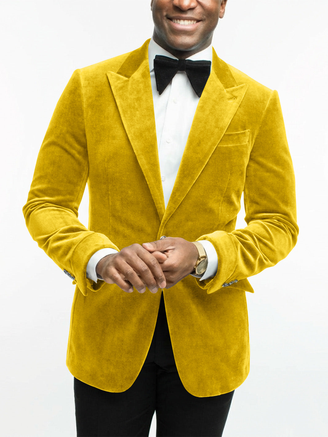Veste Habillée en Velours à Un Bouton et à Coupe Ajustée pour Homme, Verte