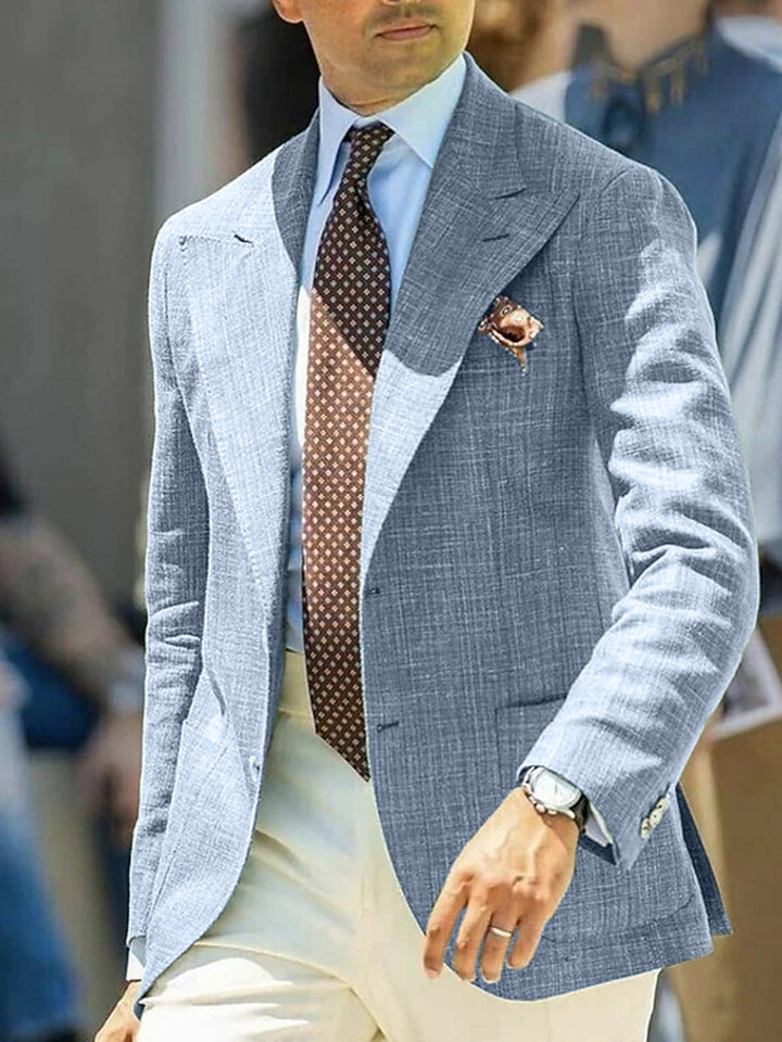 Veste Blazer à Deux Boutons à Coupe Ajustée pour Homme