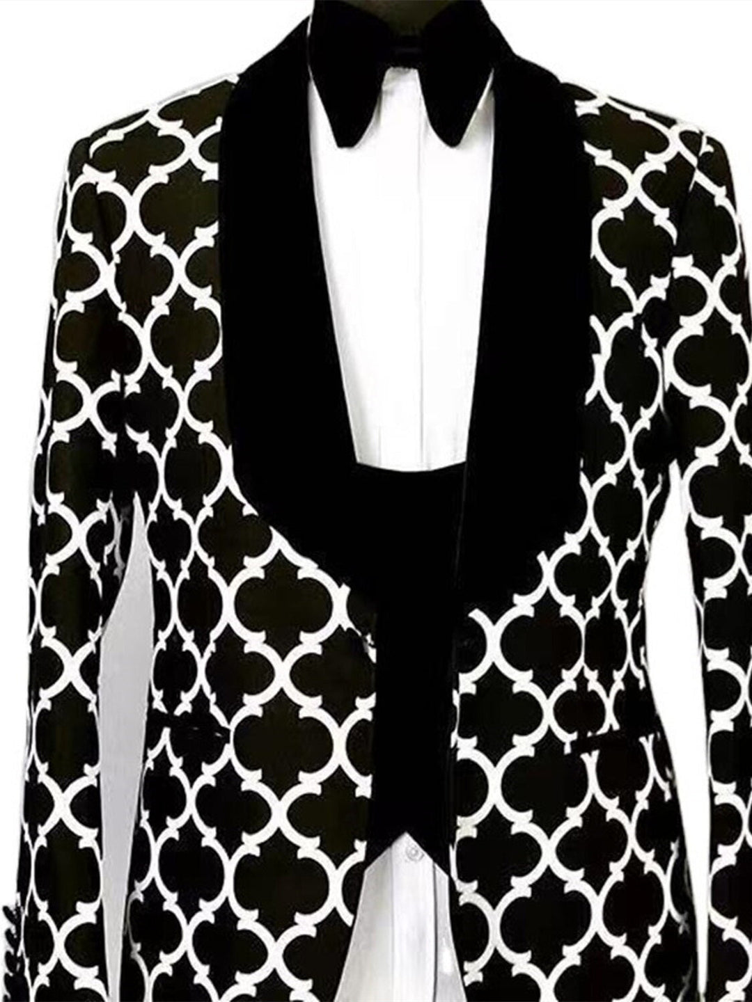 Costumes de Fête à Carreaux à Simple Boutonnage et à Un Bouton pour Hommes, Coupe Ajustée et Tendance