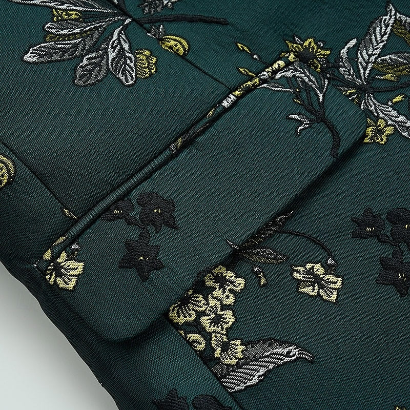 Costumes de Mariage Pour Hommes, Coupe Ajustée, Simple Boutonnage, Imprimé Floral, Blazer