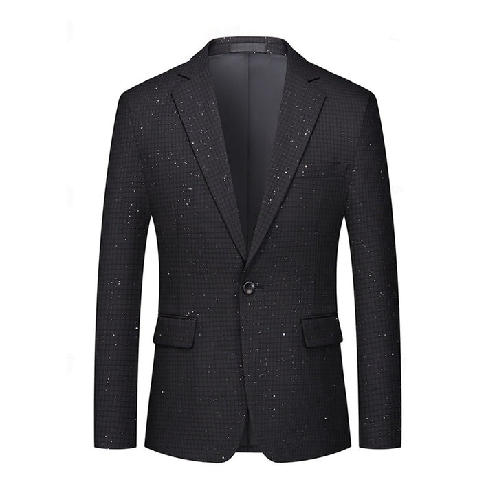 Blazer Classique à Carreaux Noir Rose Café pour Homme, Coupe Standard, Simple Boutonnage, Un Bouton