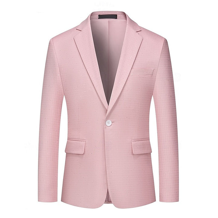 Veste homme noir, rose, café, à carreaux, coupe régulière standard, droit, 1 bouton