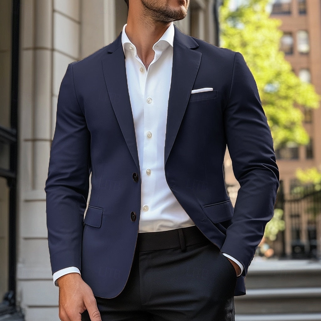 Veste homme décontractée, coupe régulière standard, droit, 2 boutons