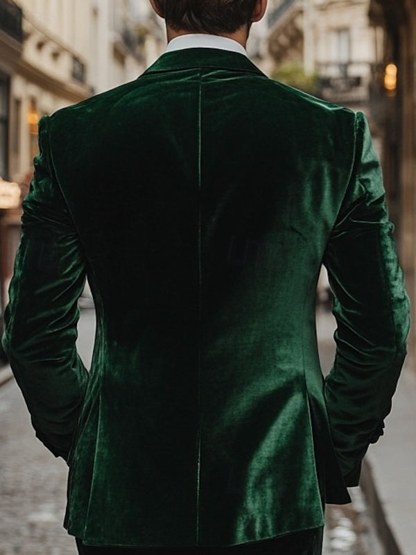 Veste homme velours, patchwork, uni, croisée, coupe standard, vintage, pour soirée