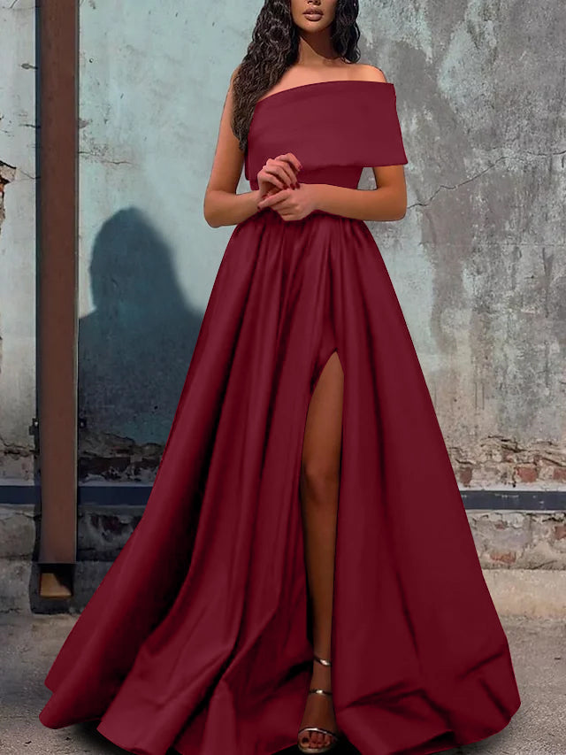 Robe de Bal Trapèze/Princesse Asymétrique Longue Au Sol
