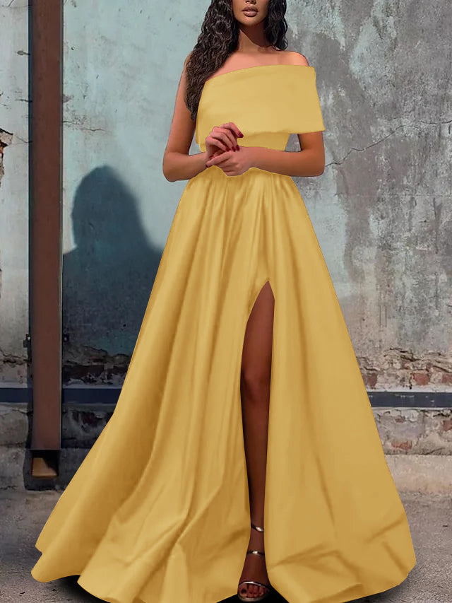 Robe de Bal Trapèze/Princesse Asymétrique Longue Au Sol