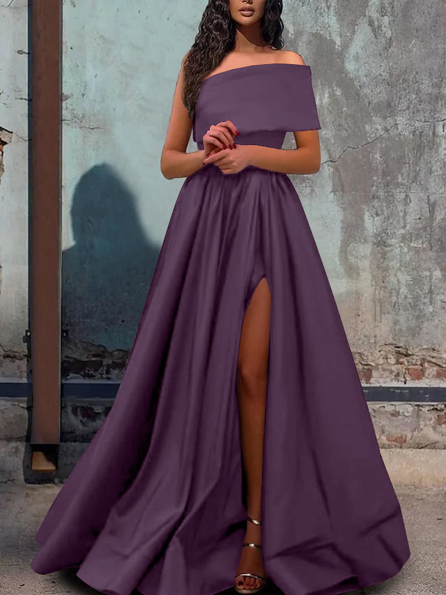 Robe de Bal Trapèze/Princesse Asymétrique Longue Au Sol