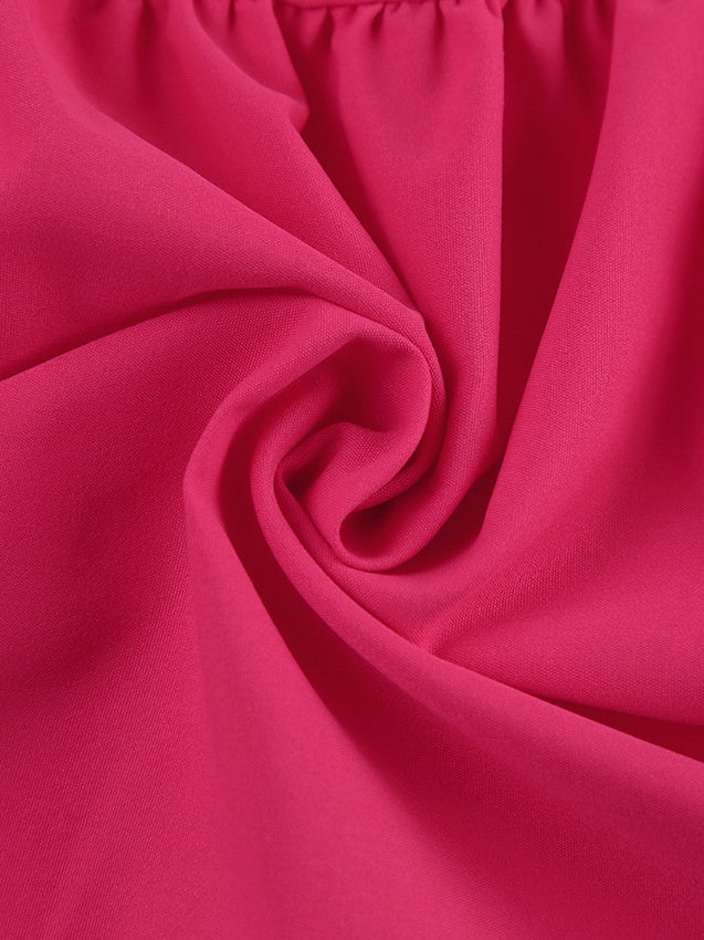 Robe de Soirée Courte/Mini à Manches Longues et Col Carré, Coupe Trapèze/Princesse, pour Cocktail, Bal, Soirée