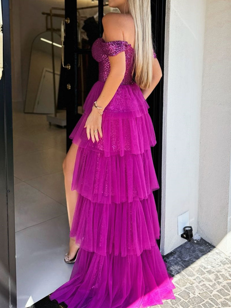 Robe de Soirée Trapèze/Princesse à Paillettes, Sans Manches, Longueur Au Sol, Décolleté en Cœur