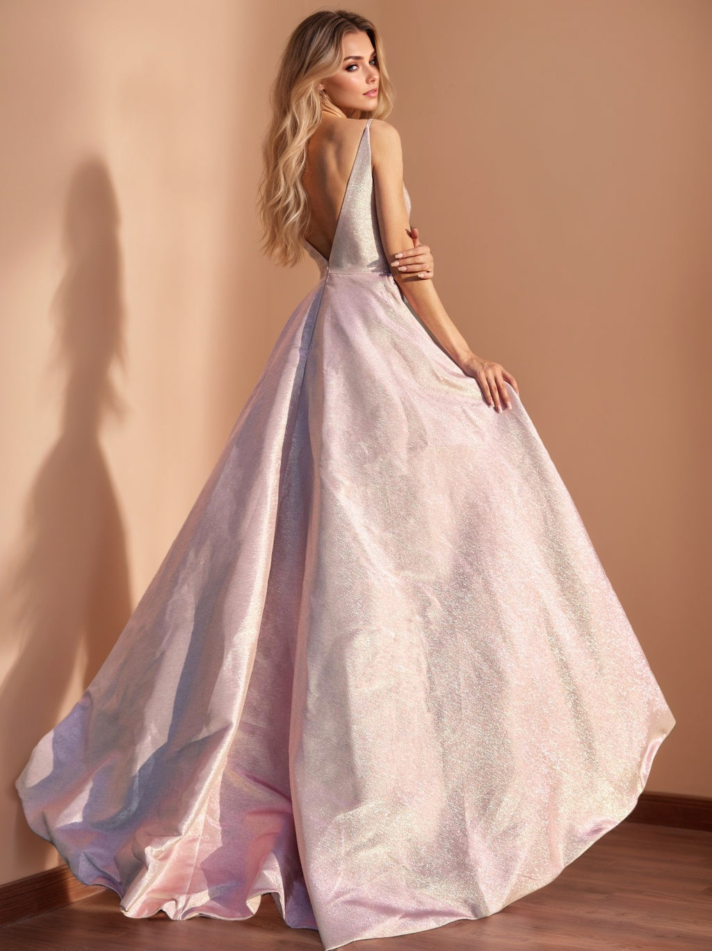 Robe de Soirée Sirène/Trompette Sans Bretelles en Satin Longueur Au Sol avec Fente Sur le Côté