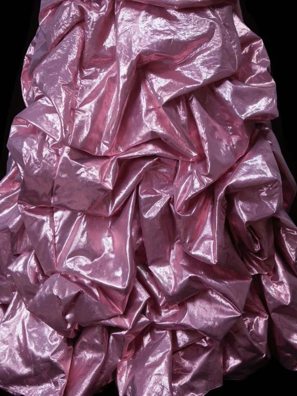 Robe de Bal de Promo Ligne A/Princesse Bustier en Taffetas Longueur au Sol à Paillettes Sans Manches Froncée