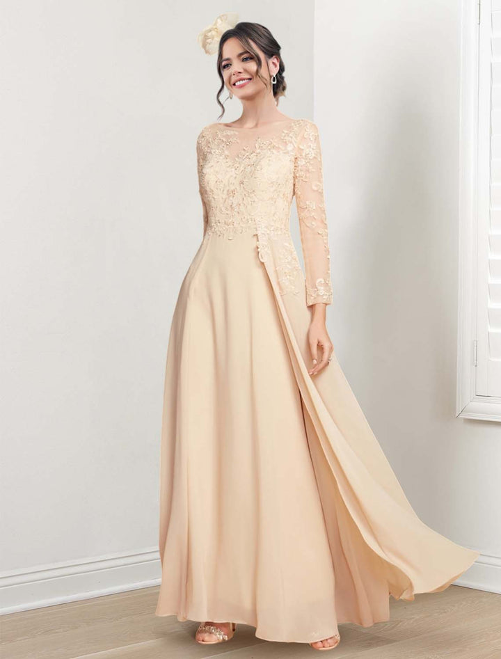 Robes de Mère de la Mariée Coupe A-Line/Princess avec Col en V