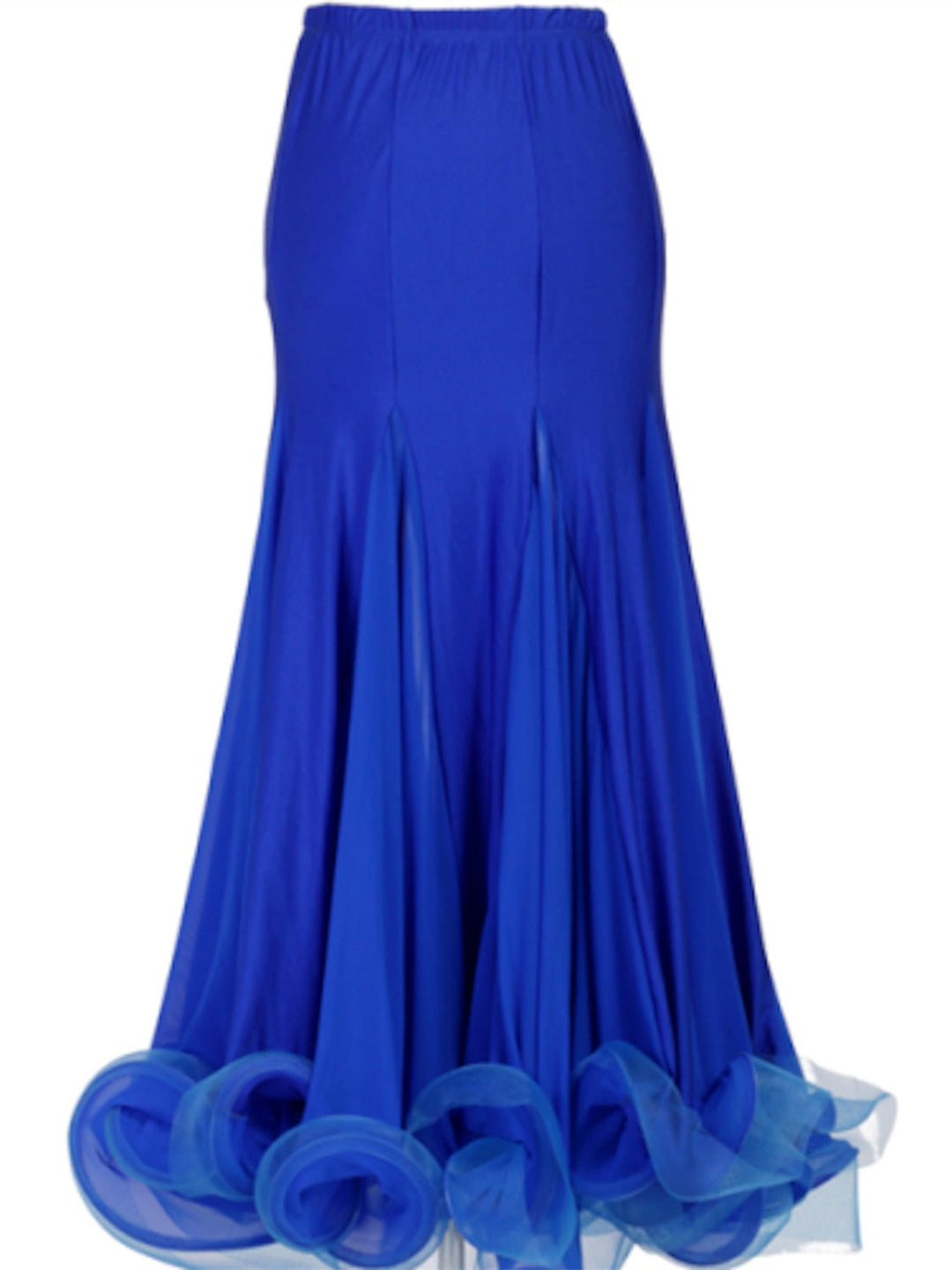 Jupe de Danse de Salon pour Femmes, Entraînement, Performance, Crêpe Élasthanne/Danse Moderne/Samba