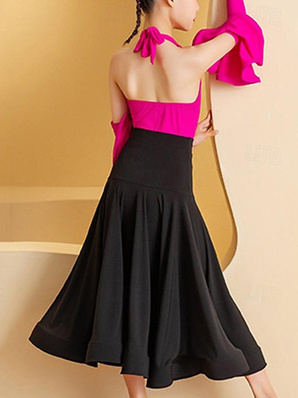 Jupes en Lycra pour Enfants Vêtements de Danse Performance et Épissure pour Filles