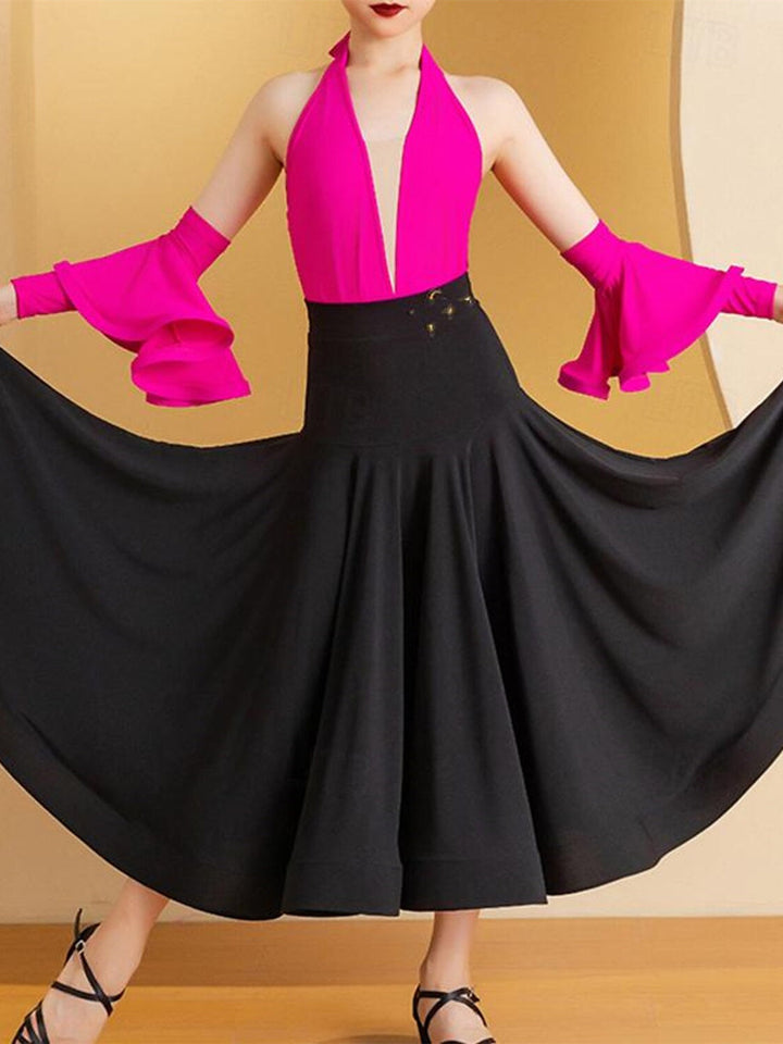 Jupes en Lycra pour Enfants Vêtements de Danse Performance et Épissure pour Filles