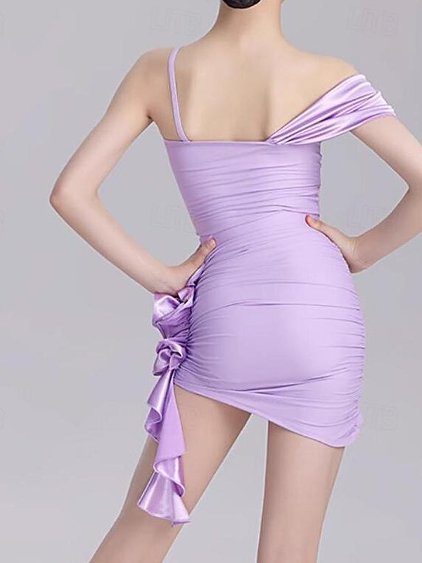 Jupes de Danse pour Enfants Spandex à Épissure Asymétrique Performance et Épissure pour Filles