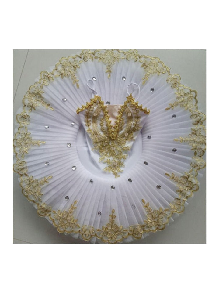 Vêtements de Danse pour Enfants en Dentelle, Tulle, Spandex, Épissure, Performance et Impression pour Filles