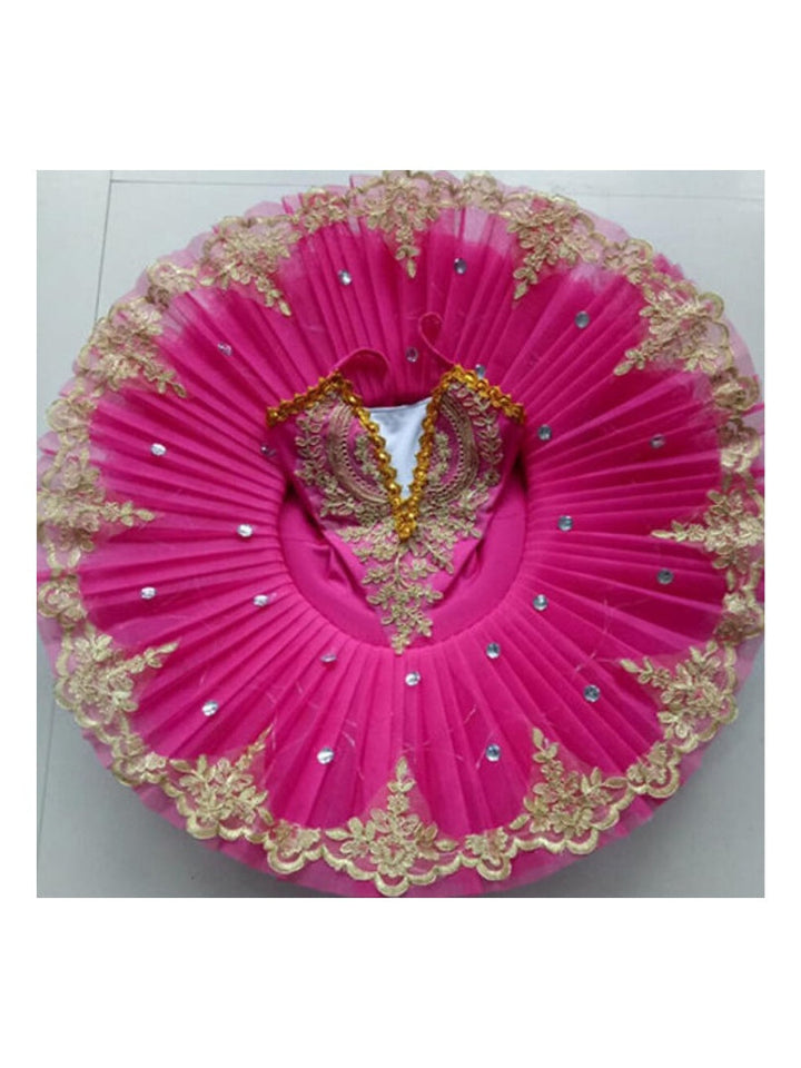 Vêtements de Danse pour Enfants en Dentelle, Tulle, Spandex, Épissure, Performance et Impression pour Filles