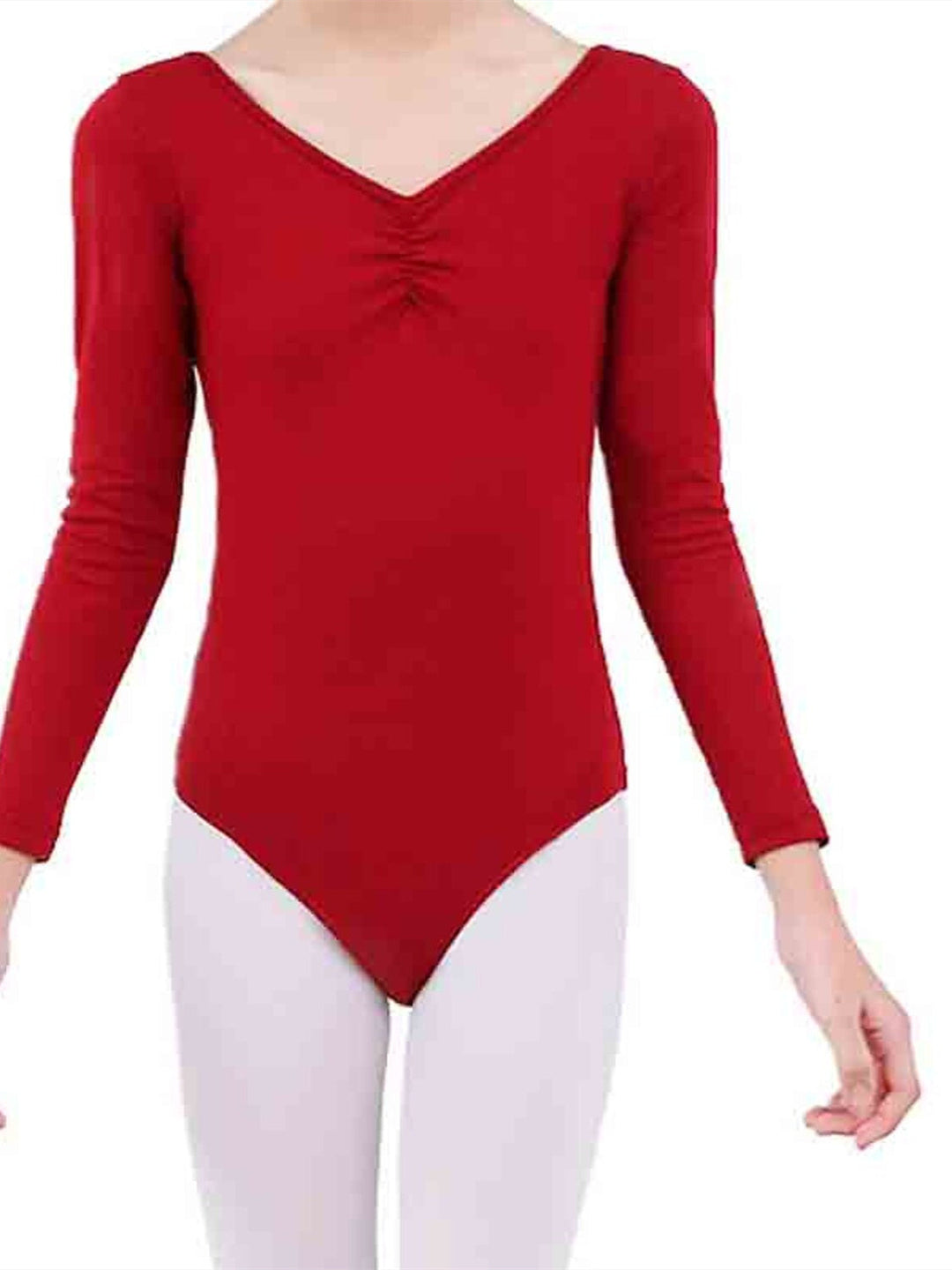 Vêtements de Danse pour Enfants Ballet Dentelle Épissure Manches Longues Performance pour Filles Tulle Coton