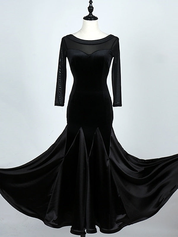 Tenue de Danse pour Femmes Robe de Danse de Salon à Manches 3/4 pour Femmes