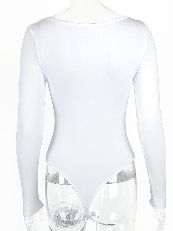 Vêtements de Danse pour Femmes Justaucorps/Combinaison de Danse Latine Couleur Unie Tenue D'Entraînement Quotidienne pour Femmes Manches Longues