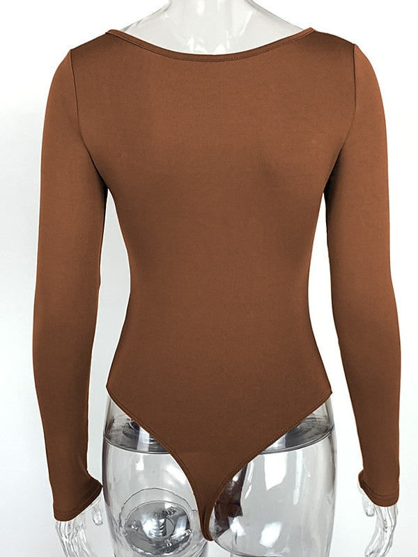 Vêtements de Danse pour Femmes Justaucorps/Combinaison de Danse Latine Couleur Unie Tenue D'Entraînement Quotidienne pour Femmes Manches Longues