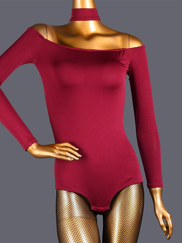 Vêtements de Danse pour Femmes Danse Latine Danse de Salon Justaucorps/Combinaison Épissage de Couleur Pure Femmes® Performance Entraînement Manches Longues