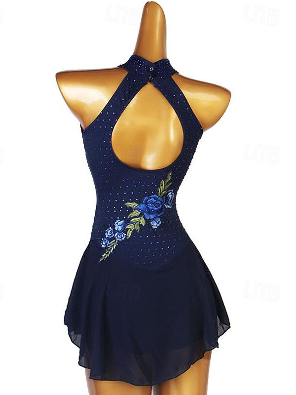Robe de Danse Latine Salsa Strass Femmesæ¦® Fillesæ¥?Performance Entraînement Manches Longues